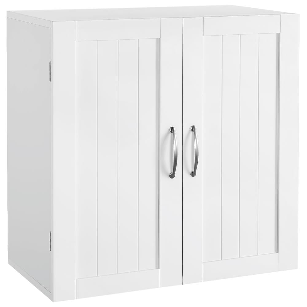 Wall Mounted White Bathroom Storage Cabinet with Doors L799