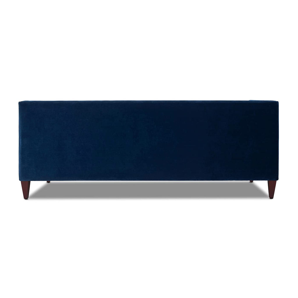 84" Navy Blue Velvet Tufted Sofa E41488
