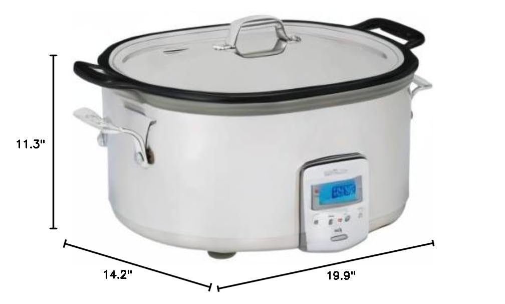 Stainless Steel Electric Slow Cooker 7-Quart T684305