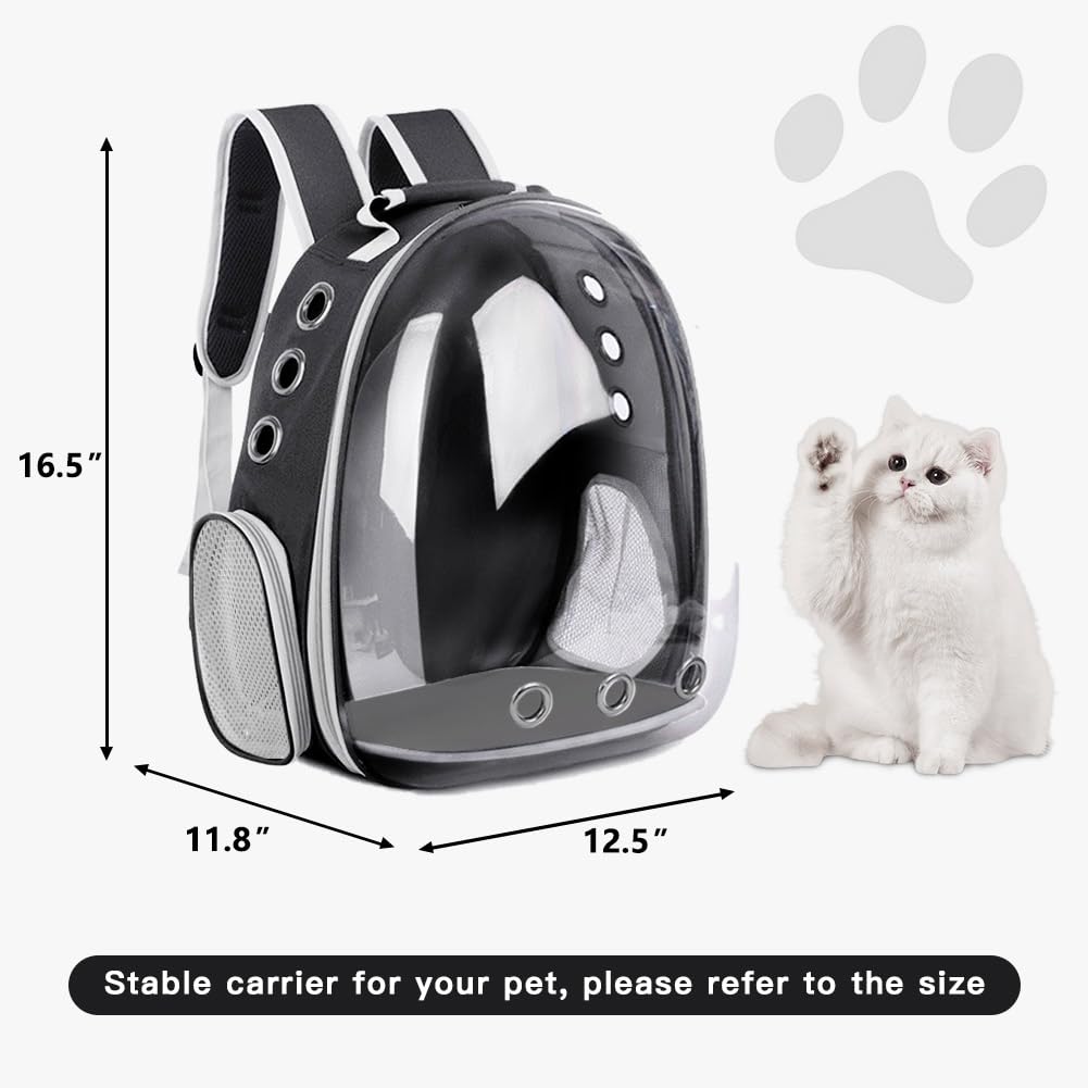 Pet Backpack Carrier with Clear Front and Harness Q553642