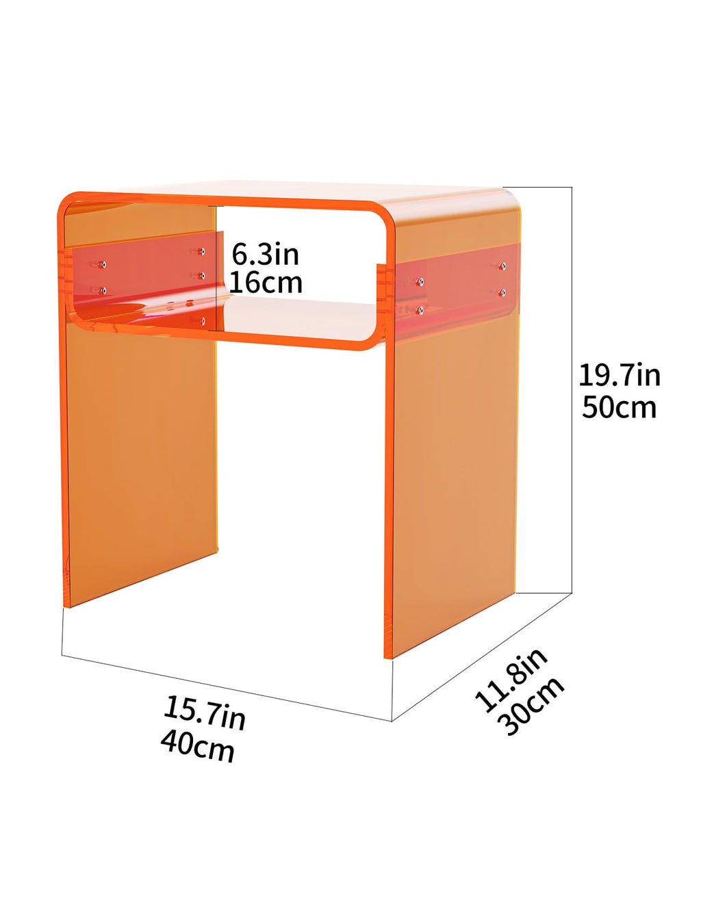 Clear Acrylic 2-Tier End Table D26046