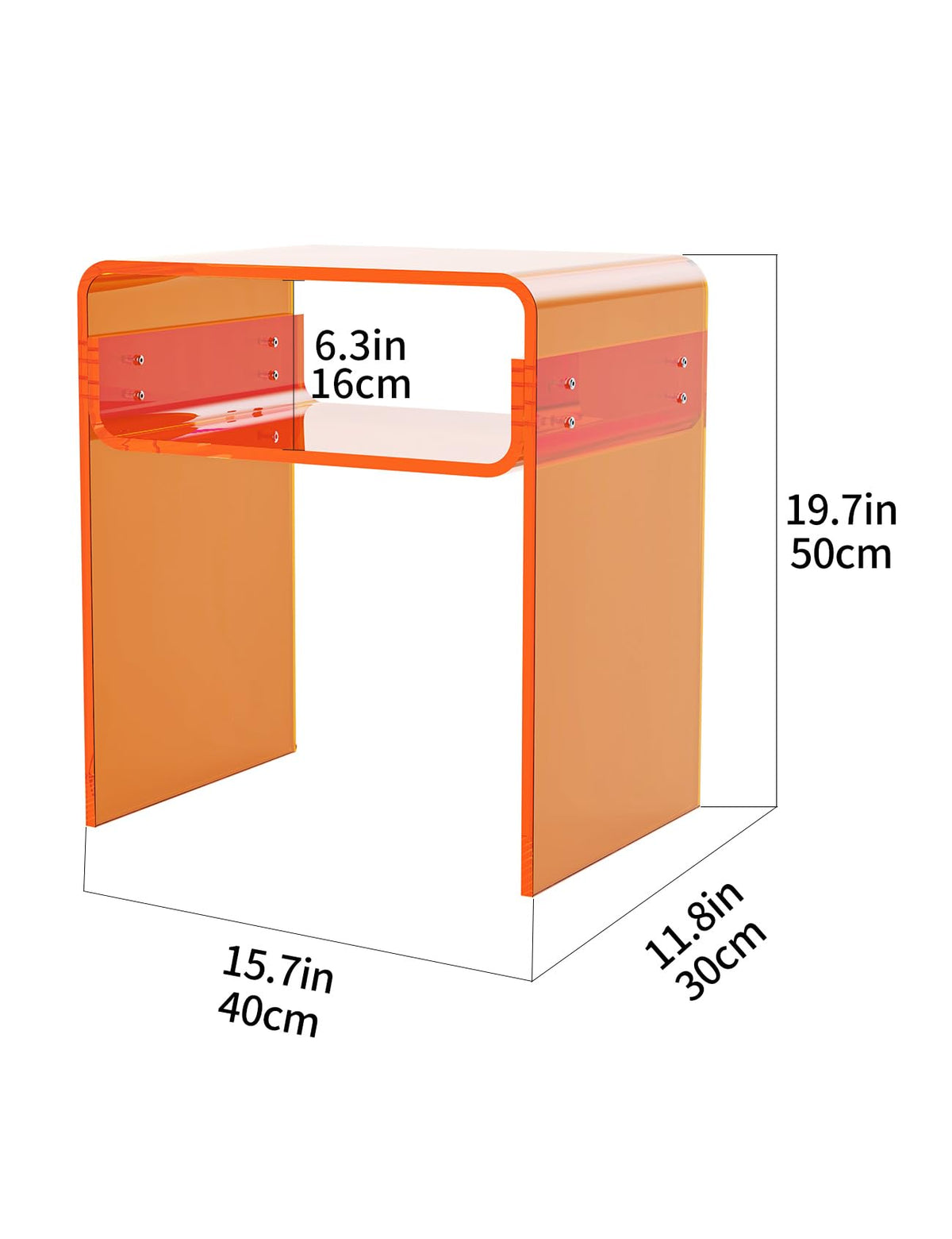 Clear Acrylic 2-Tier End Table D26046