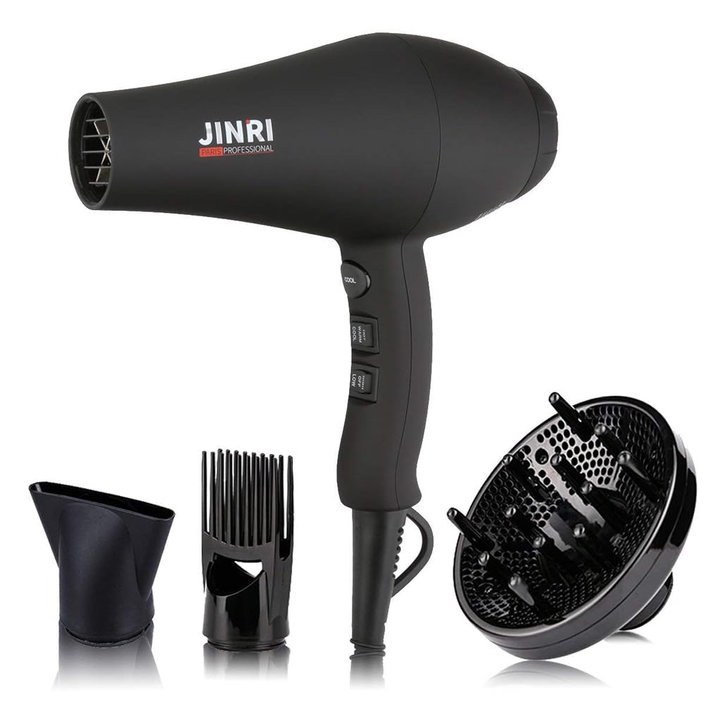 1875W Ionic Hair Dryer with Diffuser and Concentrator J112
