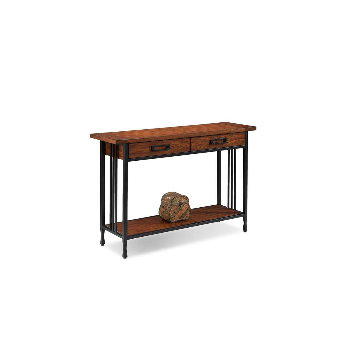 Rustic Two Drawer Sofa Table with Shelf I36398