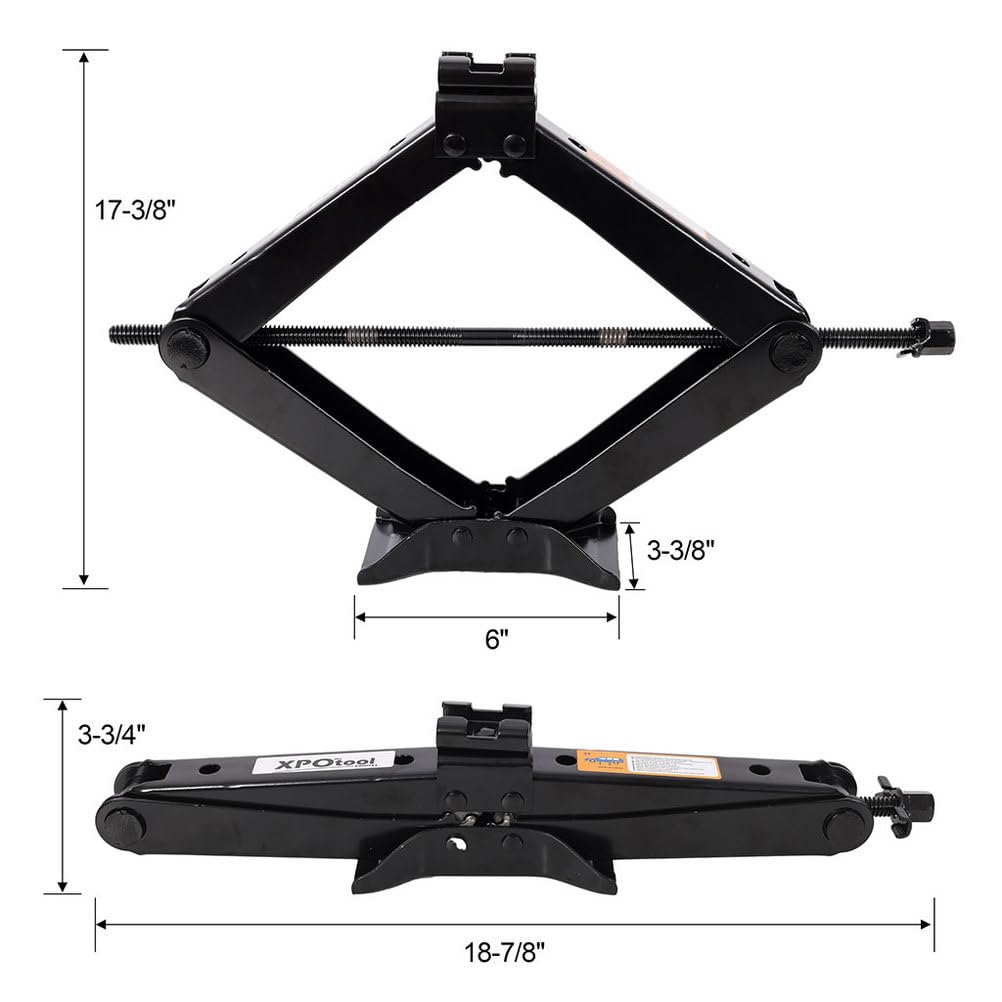 3-Ton Scissor Car Jack Kit with Lug Wrench D528146