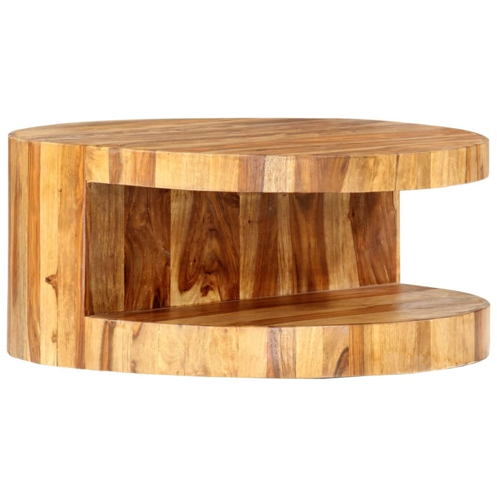 Solid Sheesham Wood Round Coffee Table G2202