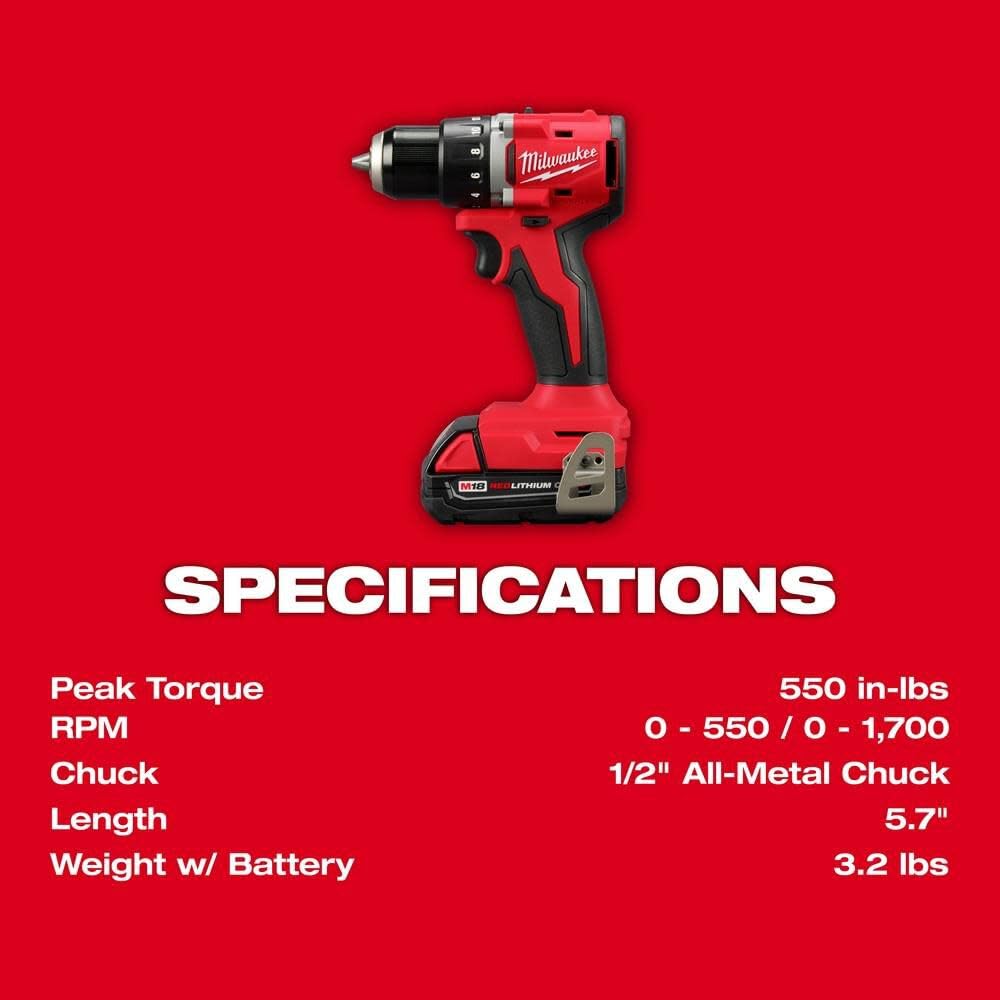 M18 Compact Brushless 1/2 Inch Drill/Driver Kit K77723