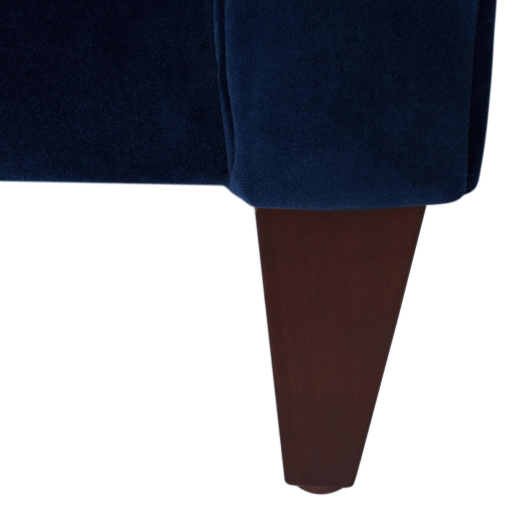84" Navy Blue Velvet Tufted Sofa E41488