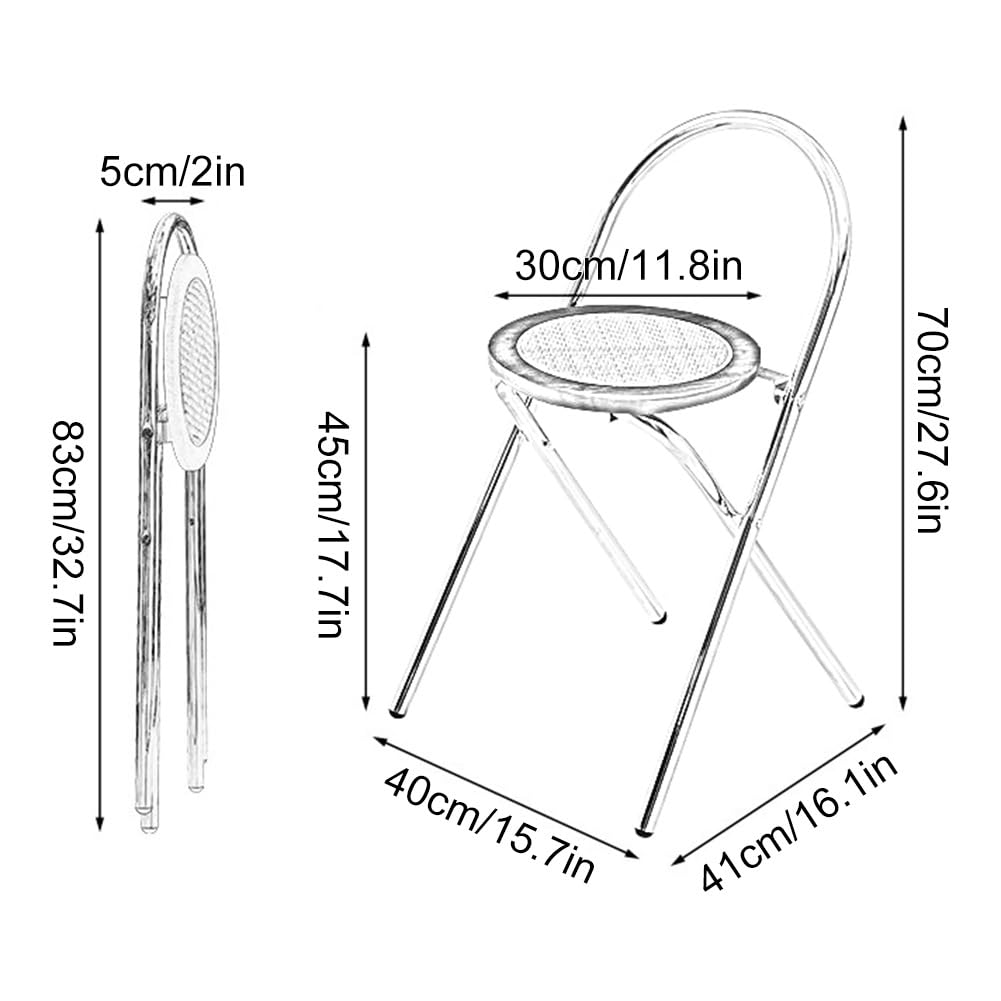 Folding Rattan Wood Bar Stool R6749