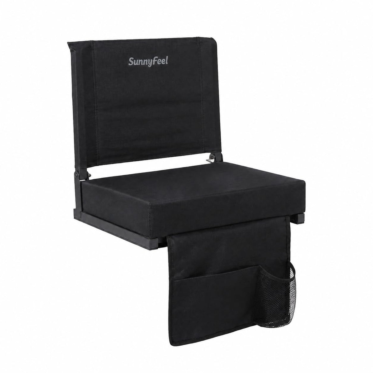 Folding Bleacher Seat with Cushion and Storage Pocket K814133