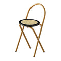 Folding Rattan Wood Bar Stool R6749