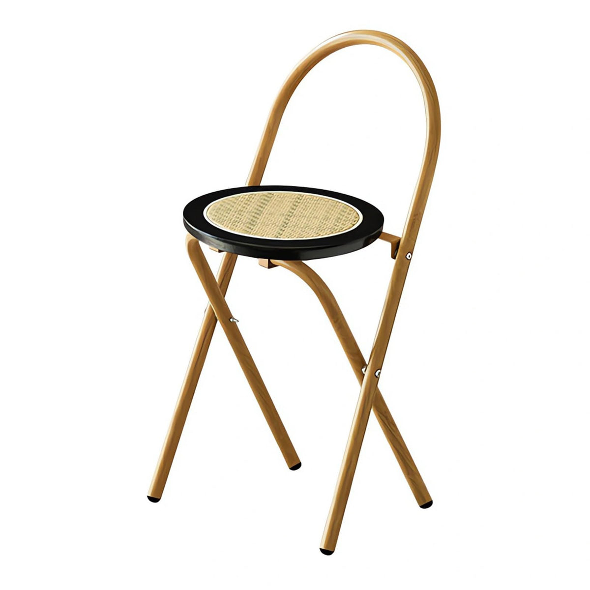 Folding Rattan Wood Bar Stool R6749