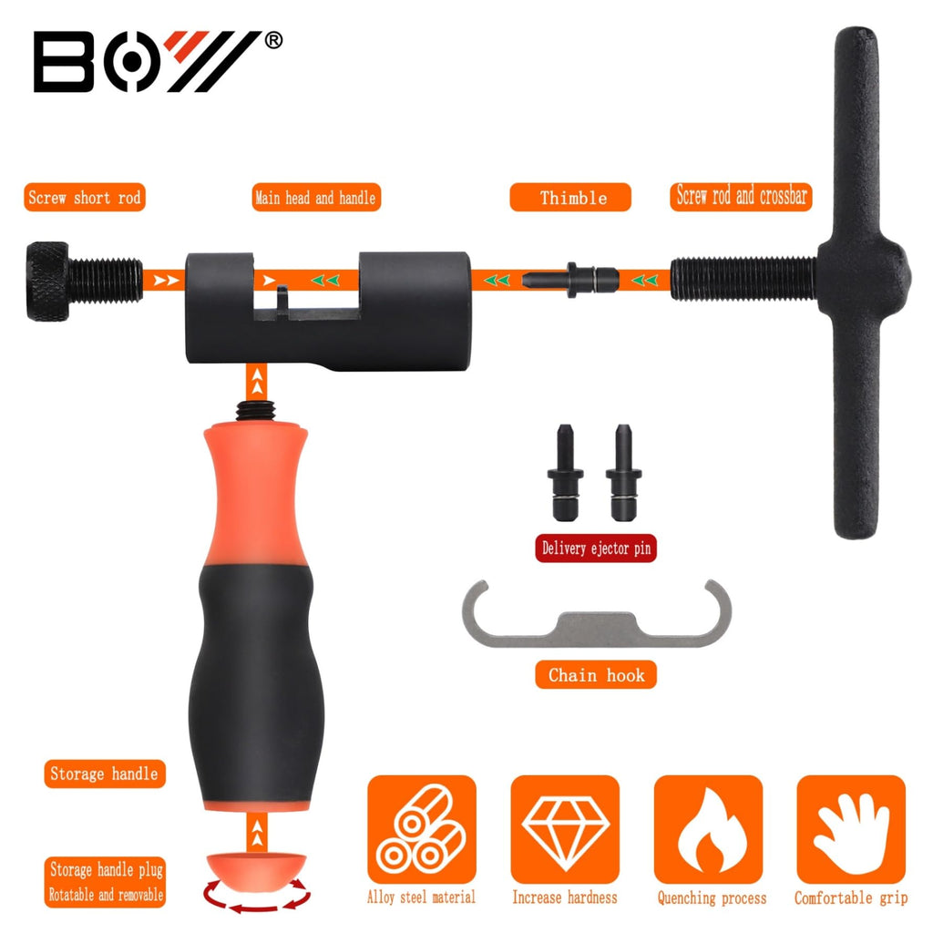 Bike Chain Breaker Tool Set Chain Checker 1-12 Speed E42642