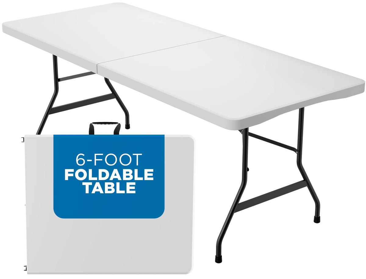 White Plastic Folding Table H7008