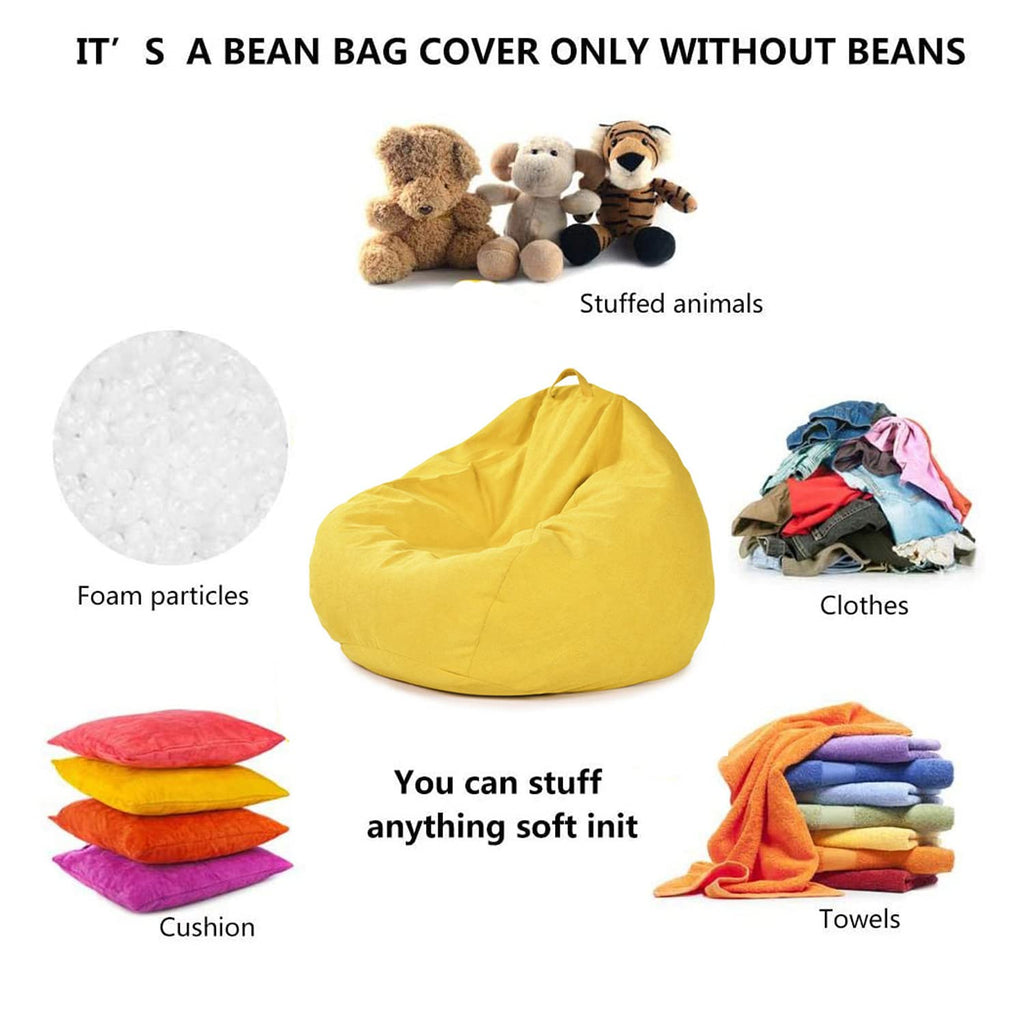 Yellow Bean Bag Chair Cover 70x80cm E364579