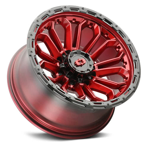 20x9 8x170 +12mm Red Wheel Rim 20" F9798