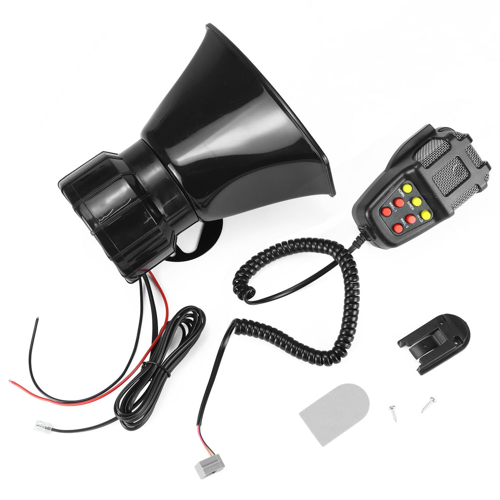 12V 100W 7-Sound Alarm Horn Siren Speaker T79401