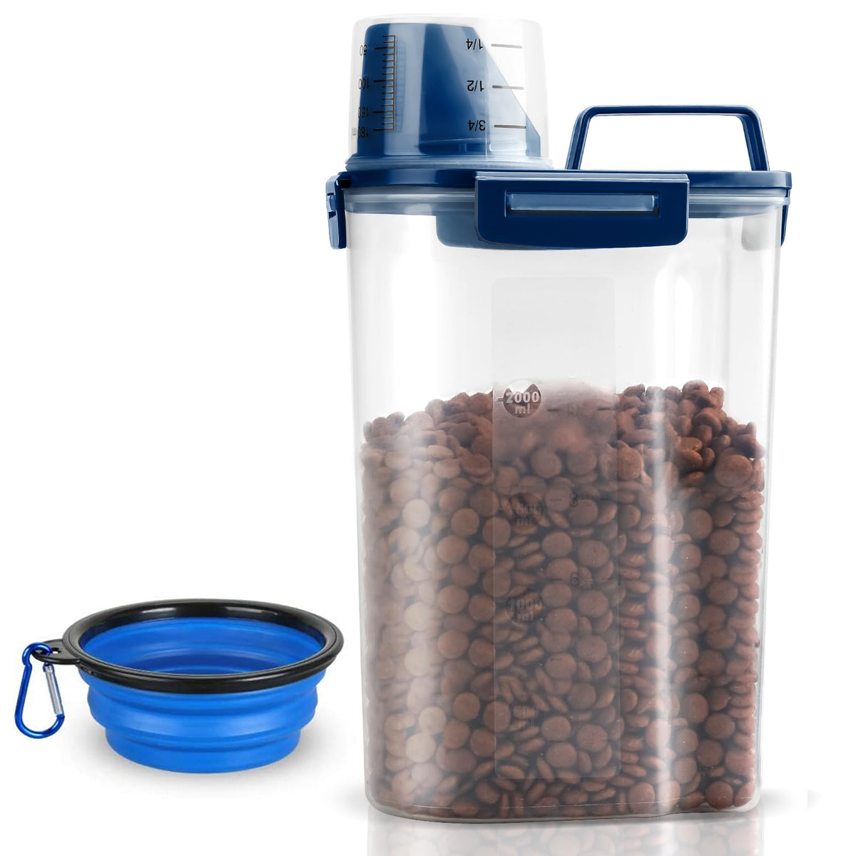 Airtight Pet Food Storage Container with Measuring Cup V6846