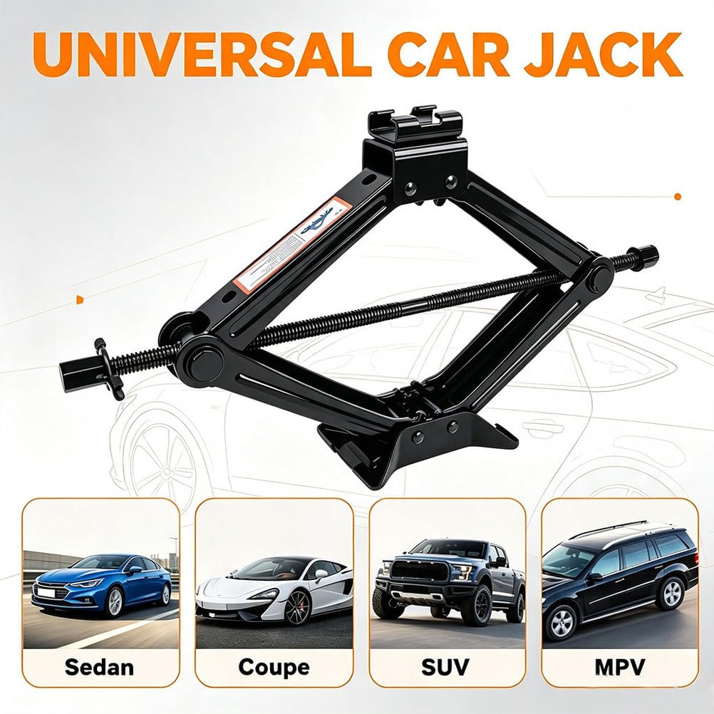 3-Ton Scissor Car Jack Kit with Lug Wrench D528146