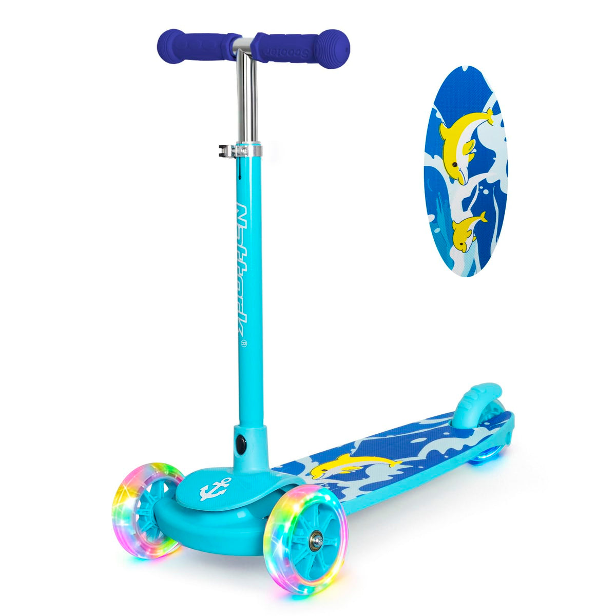 3-Wheel Toddler Kick Scooter with Light-Up Wheels N9328