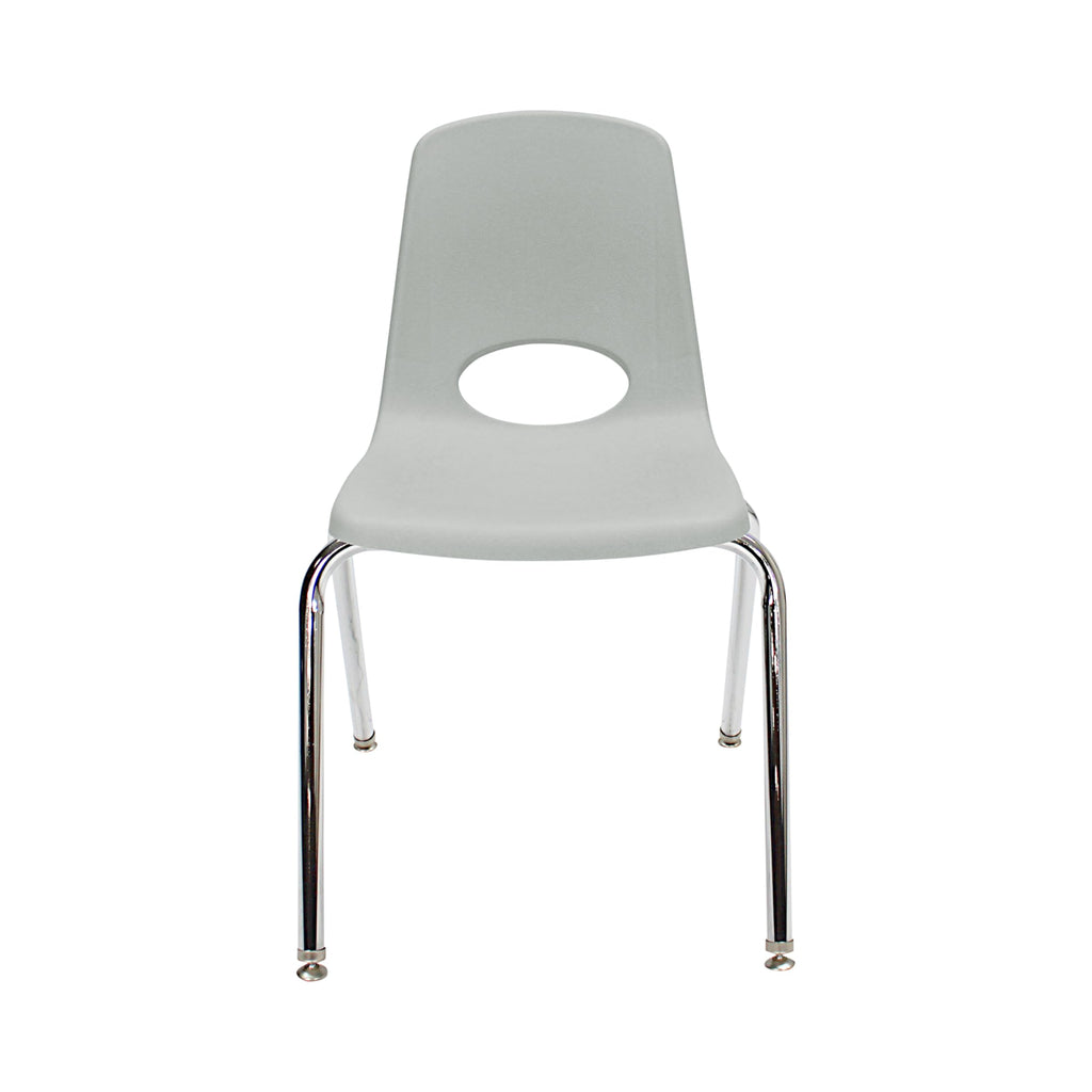 18" Light Gray School Stack Chair R417