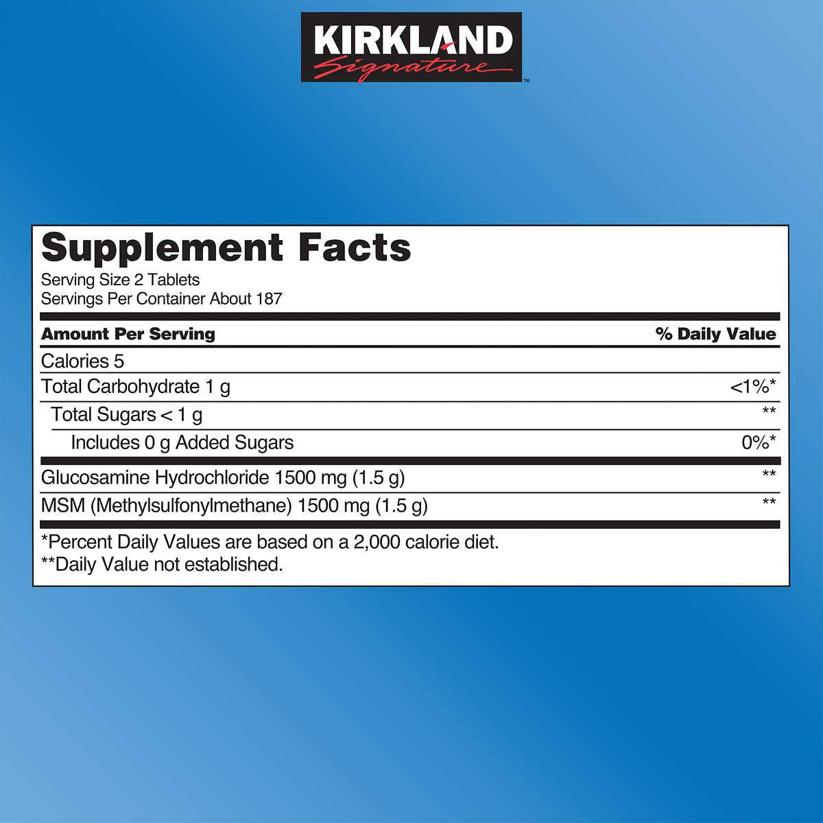 Glucosamine with MSM 375 Tablets 5 Pack R870610
