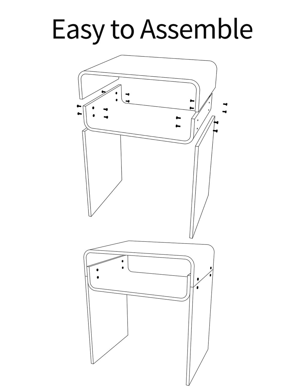 Clear Acrylic 2-Tier End Table D26046