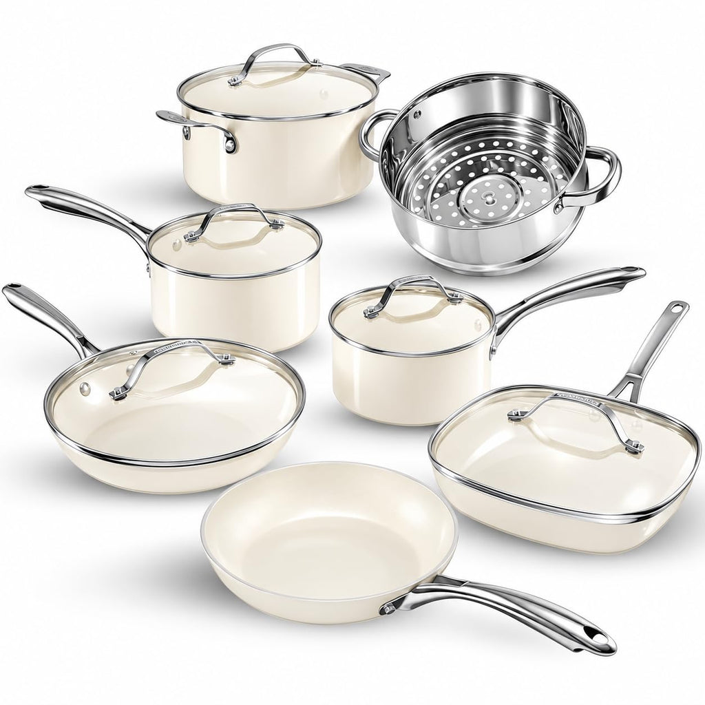 12 Pc Ceramic Cookware Set Z1497