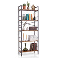 5-Tier Arched Bookcase with Side Rails Y922453