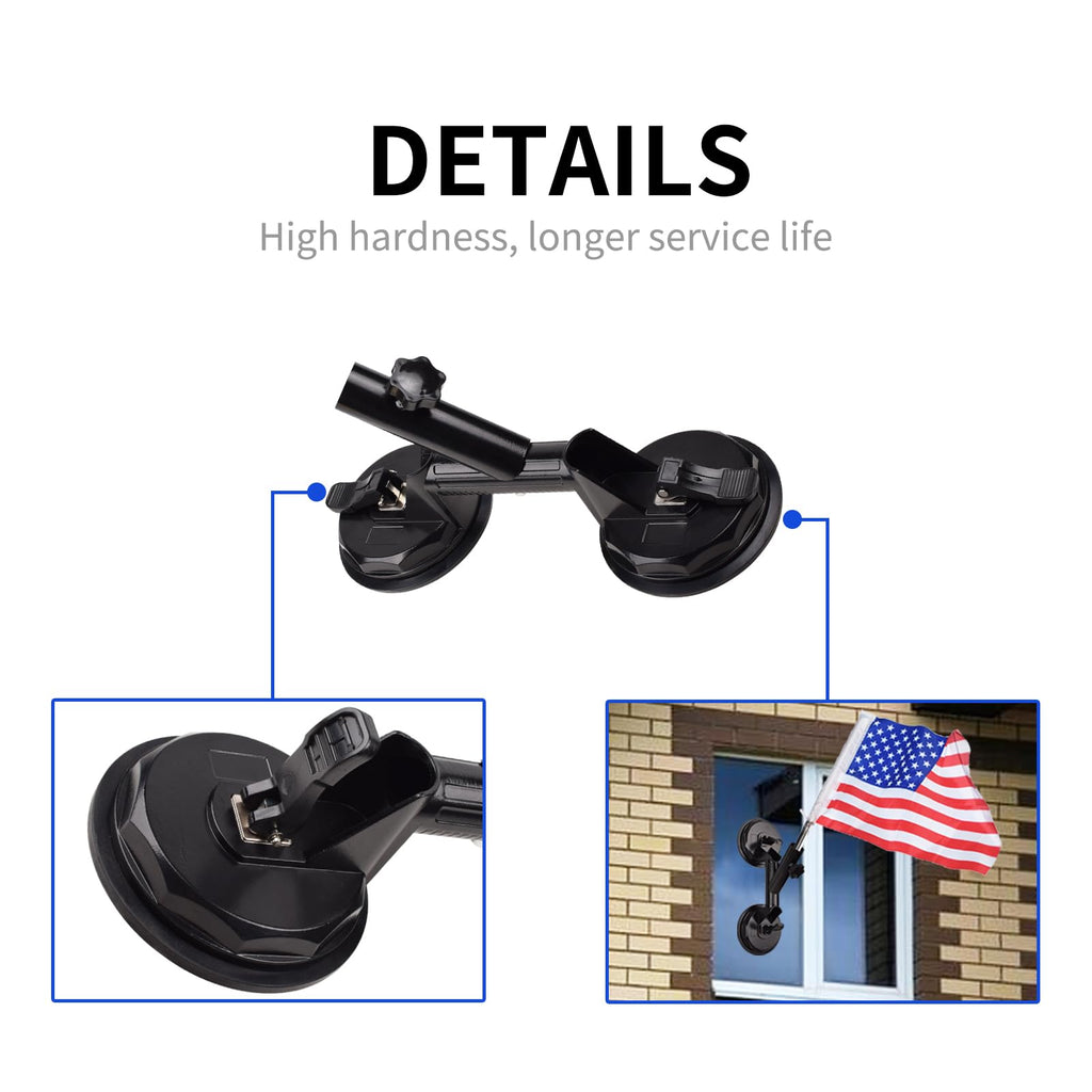 Suction Cup Vehicle Flagpole Bracket Aluminum Alloy M81431