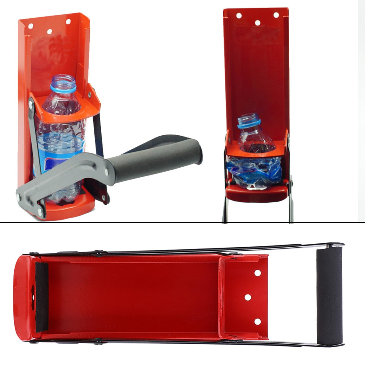500ML Red Steel Can Crusher with Opener I610