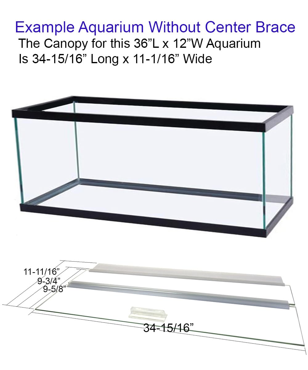 Glass Canopy for Aquariums 10 Gallon to 200 Gallon F6194