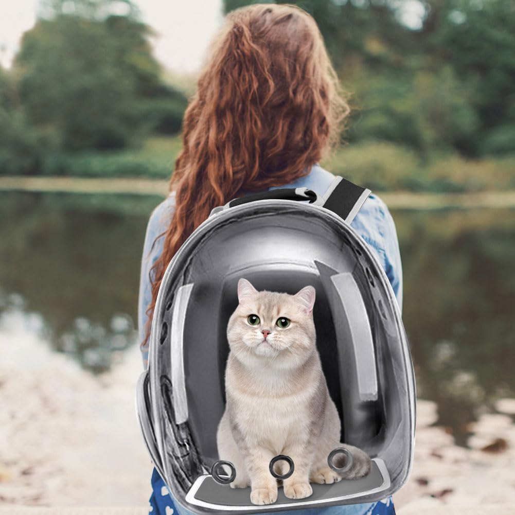 Pet Backpack Carrier with Clear Front and Harness Q553642