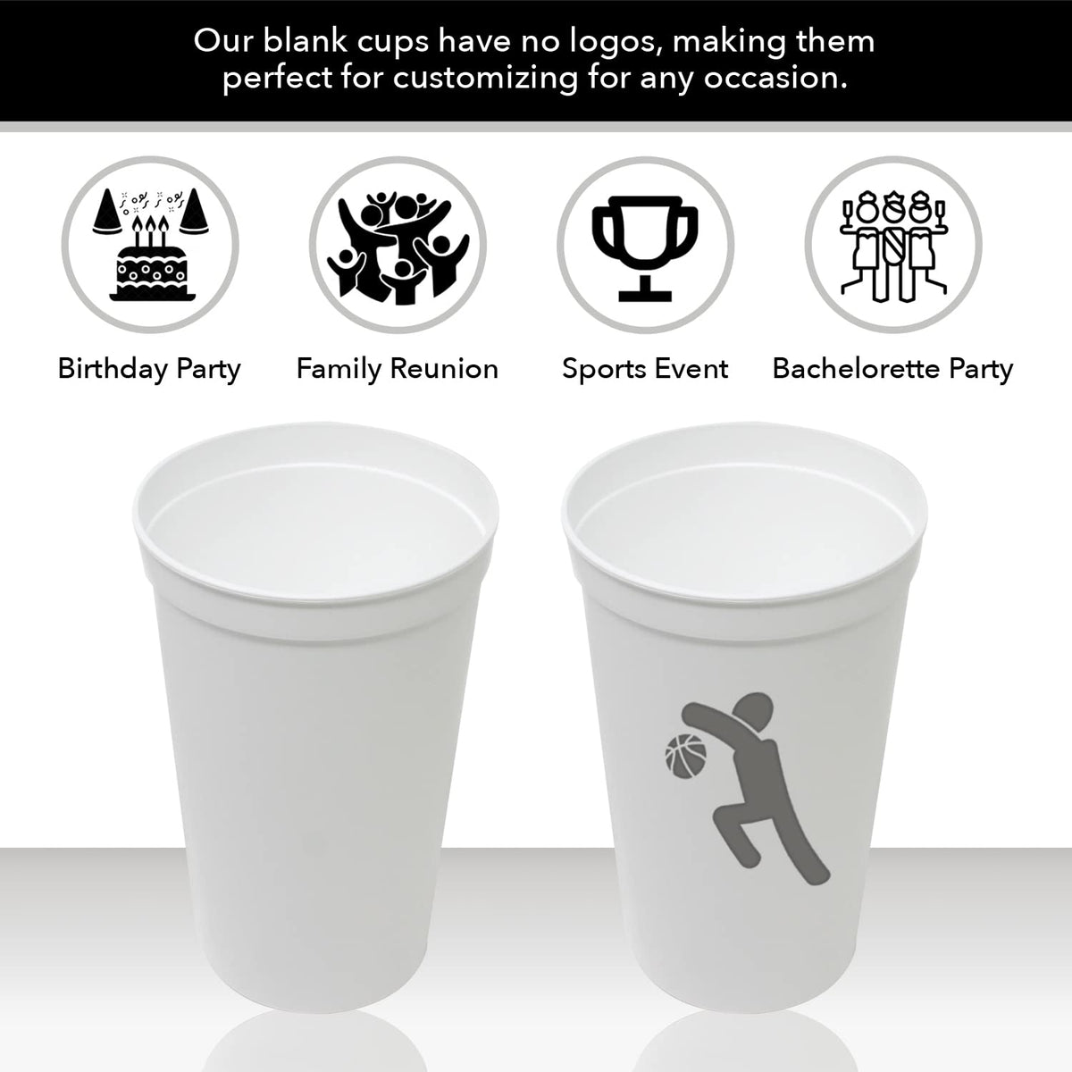 22 oz Reusable Plastic Cups with Lids and Straws, 10 Pack J1102