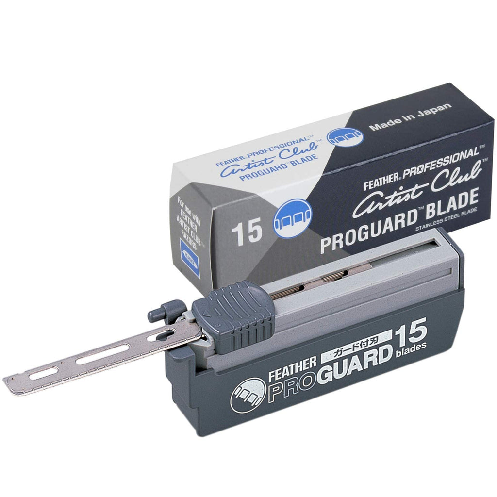 Single Straight Edge Razor Blades with Guard, 5 Pack of 15 L9604