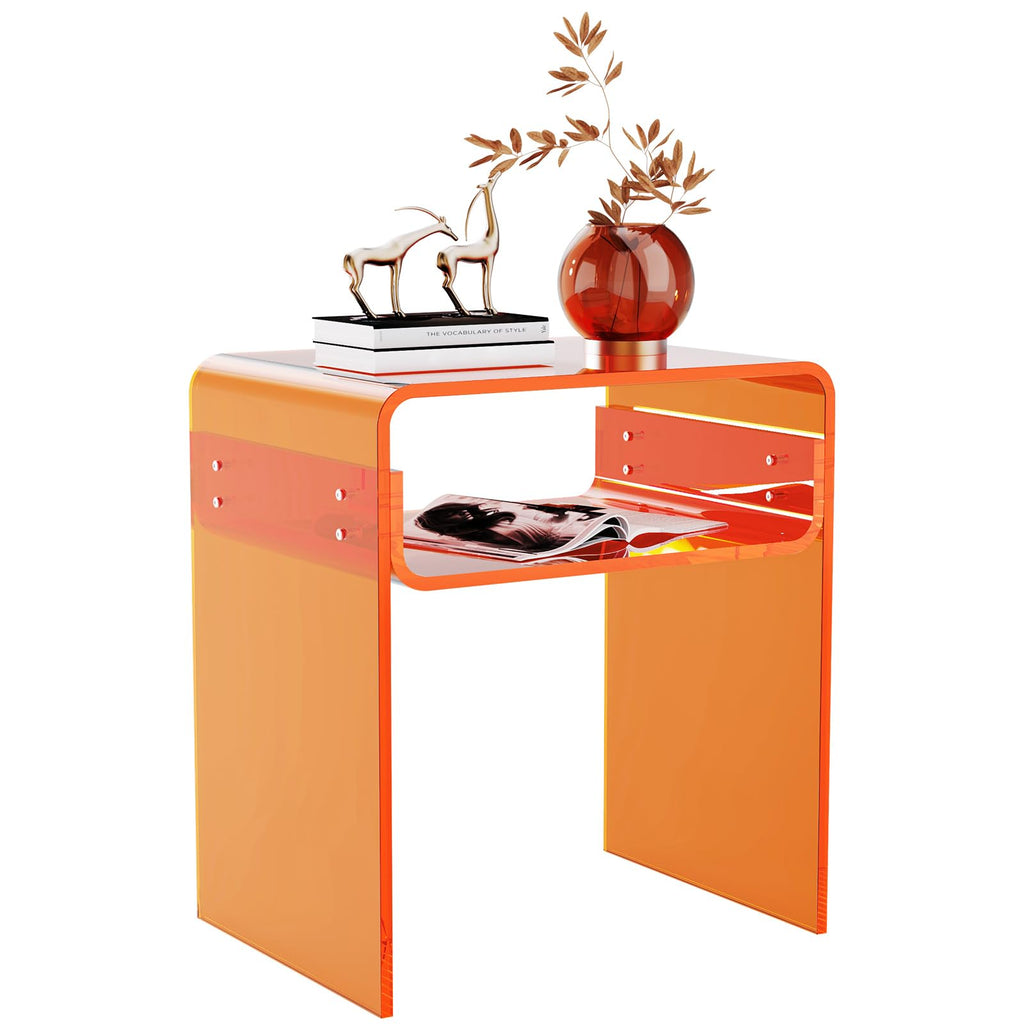 Clear Acrylic 2-Tier End Table D26046