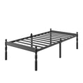 Twin XL Size 18" Black Metal Bed Frame with Storage Q314