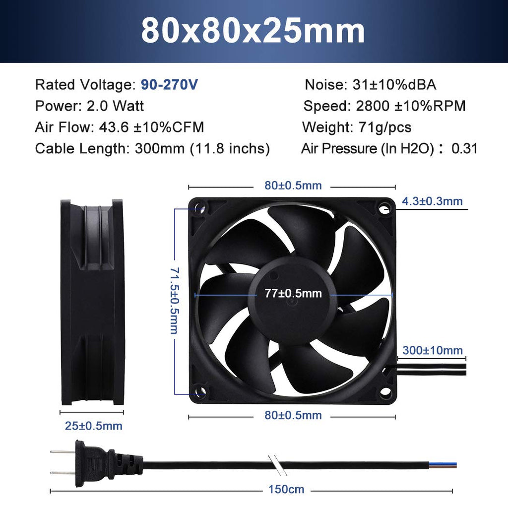 80mm EC Axial Brushless Cooling Fan X442303