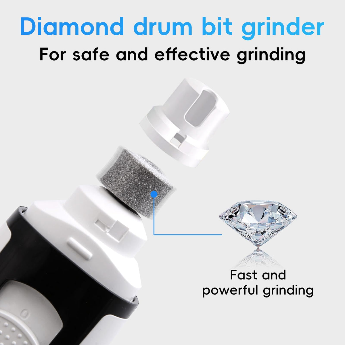 2-Speed Whisper-Quiet Electric Dog Nail Grinder V7819