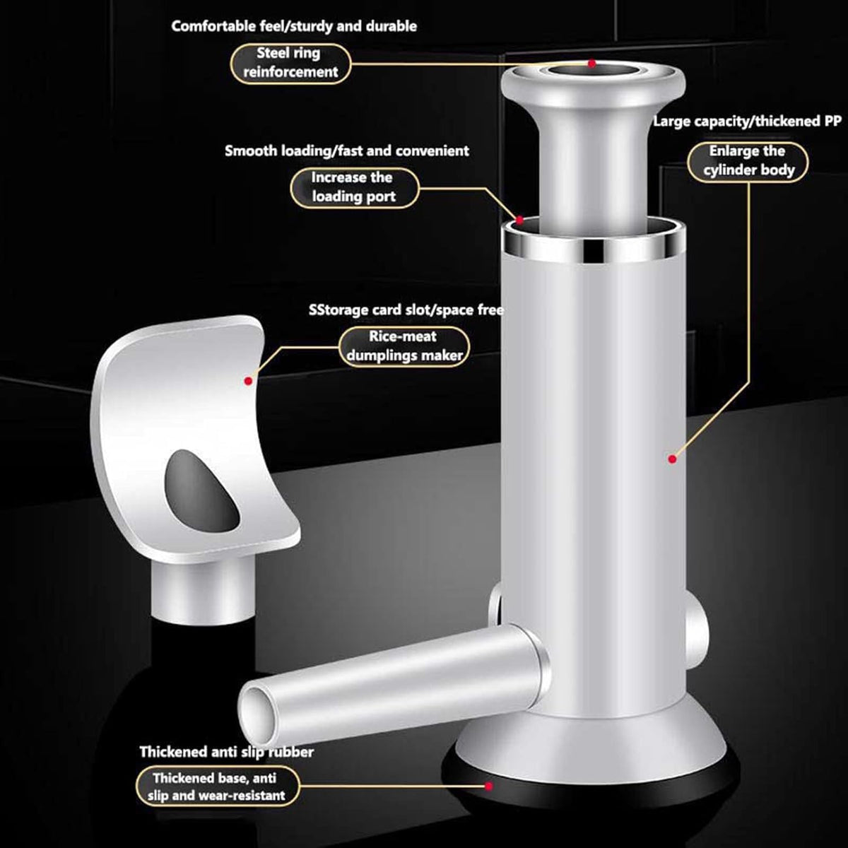 2 in 1 Vertical Sausage Stuffer with 2 Tubes B24796