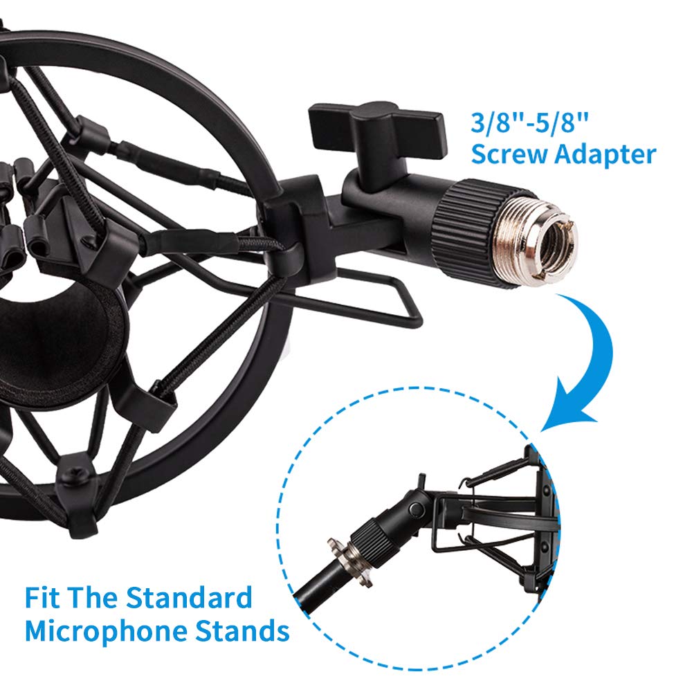 Microphone Shock Mount Holder Clip Anti-Vibration 22mm-26mm K584541