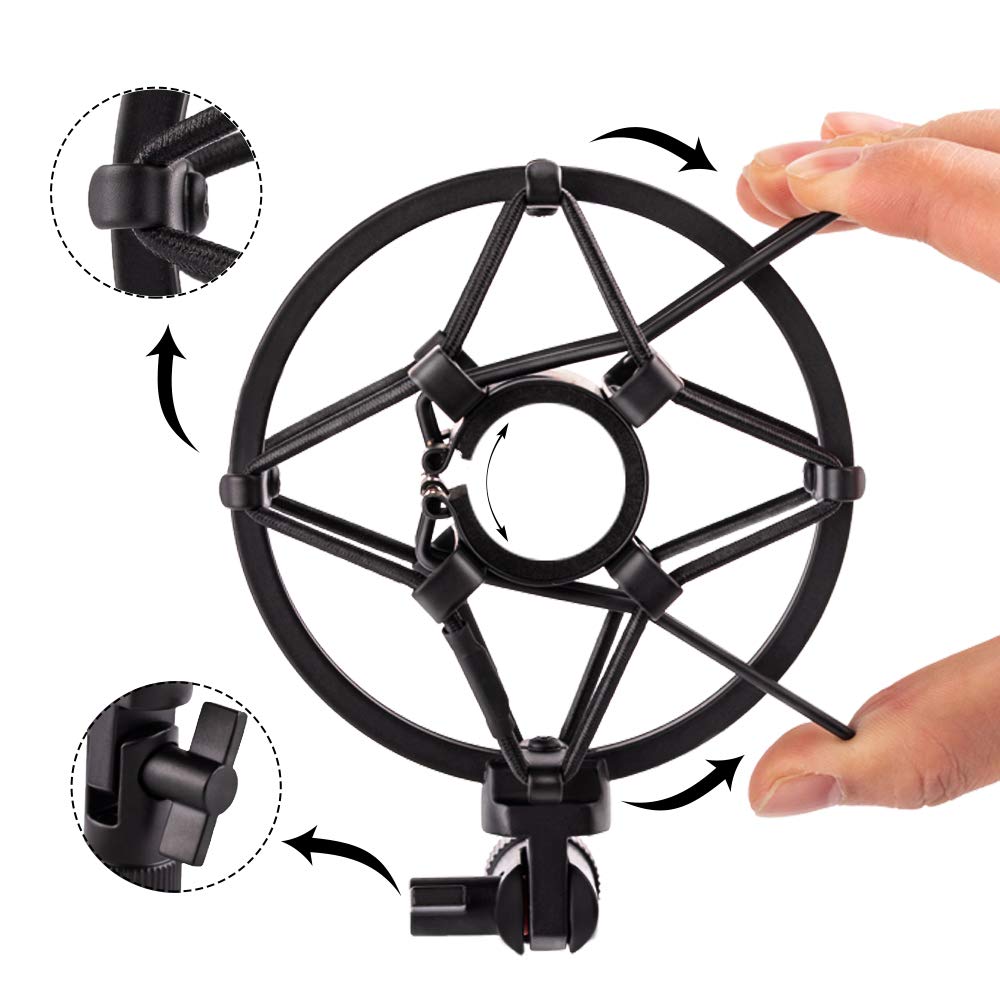 Microphone Shock Mount Holder Clip Anti-Vibration 22mm-26mm K584541