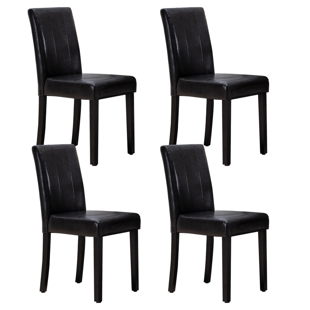 Black PU Leather Dining Chairs Set of 4 X9528
