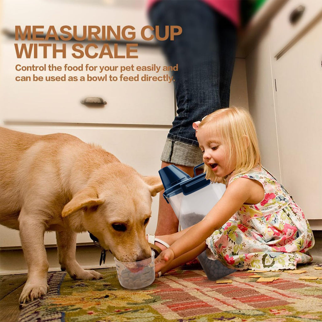 Airtight Pet Food Storage Container with Measuring Cup V6846