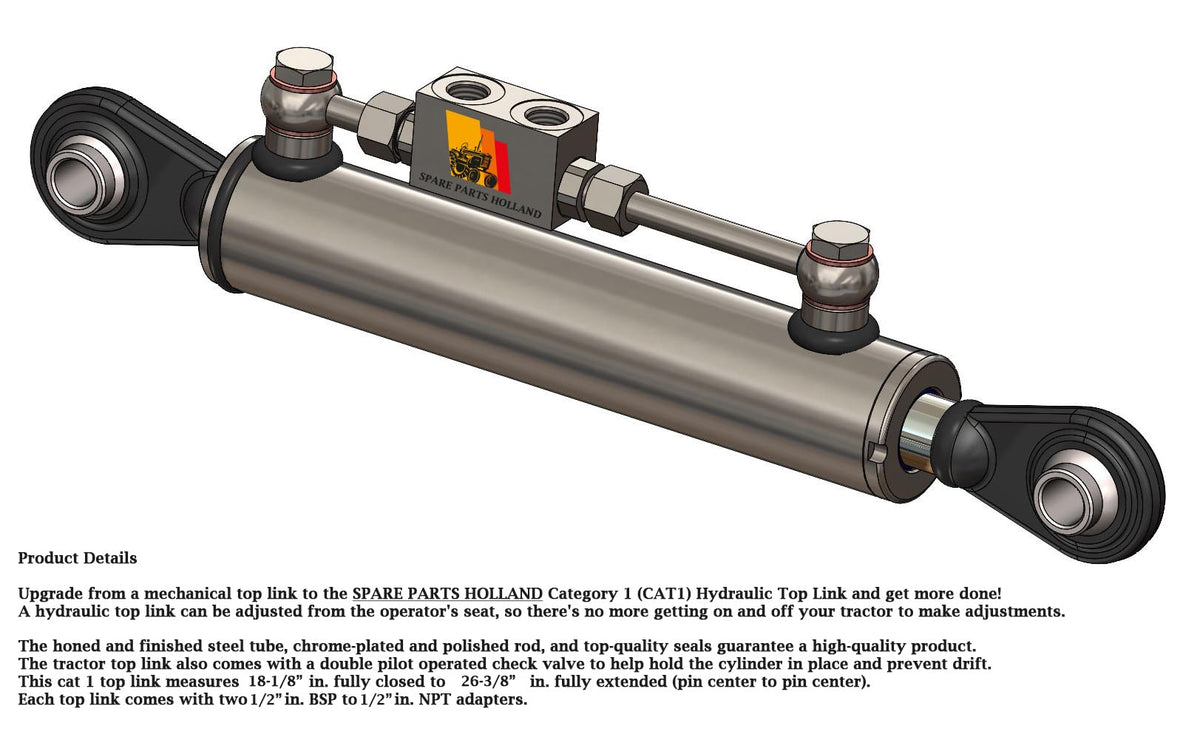 Hydraulic Top Link Cat 1-1 with Locking Block Q3521