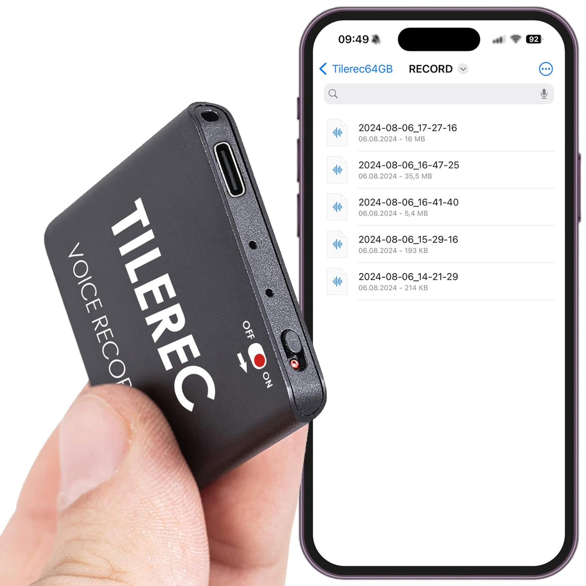 64GB USB-C Metal Body Digital Audio Recorder R32965