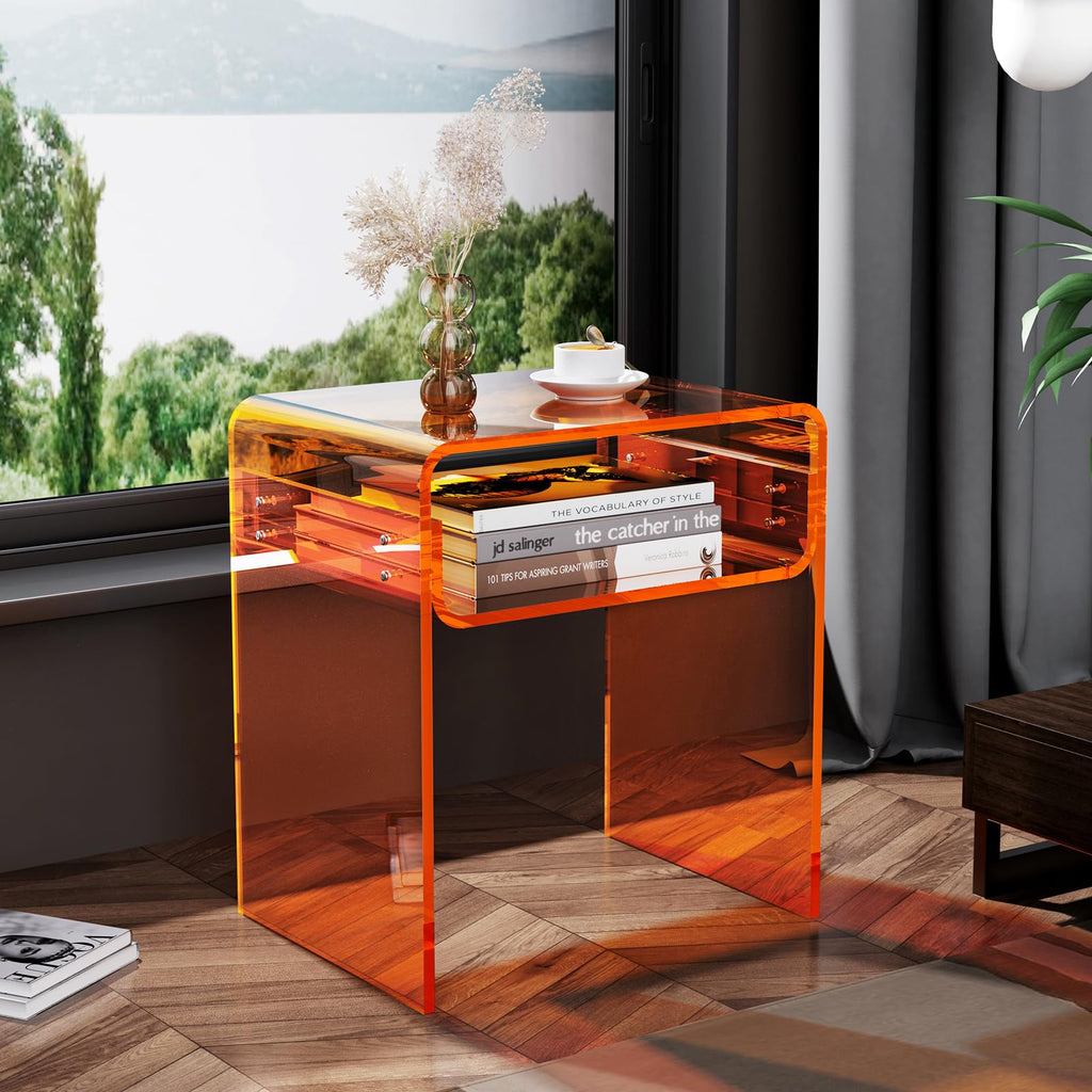 Clear Acrylic 2-Tier End Table D26046