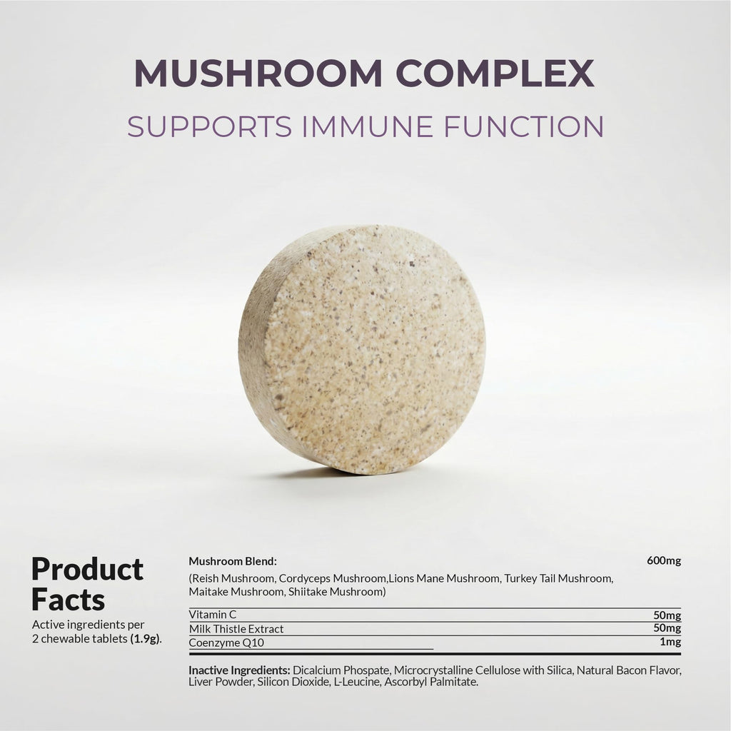 Turkey Tail Mushroom Supplement for Dogs, 120 ct D588326