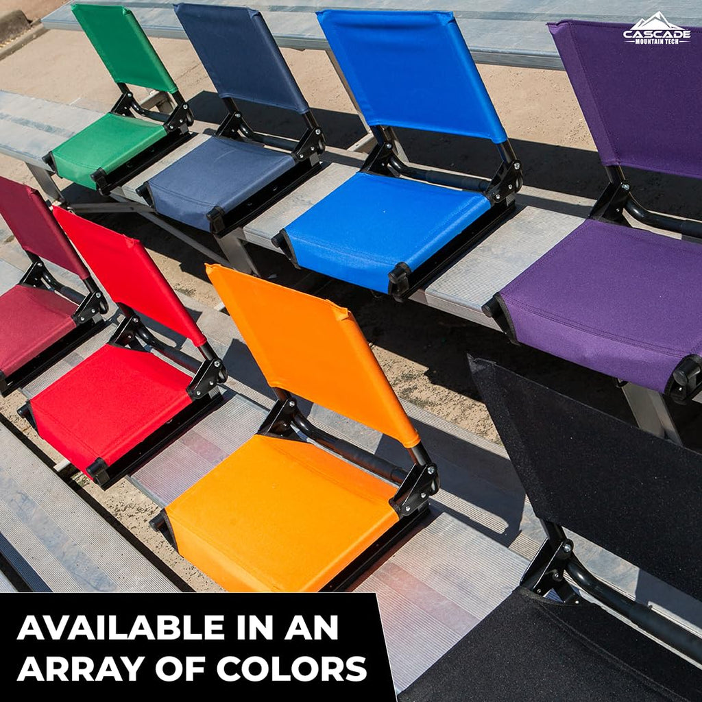 Portable Folding Steel Stadium Seats for Bleachers, Black N42678