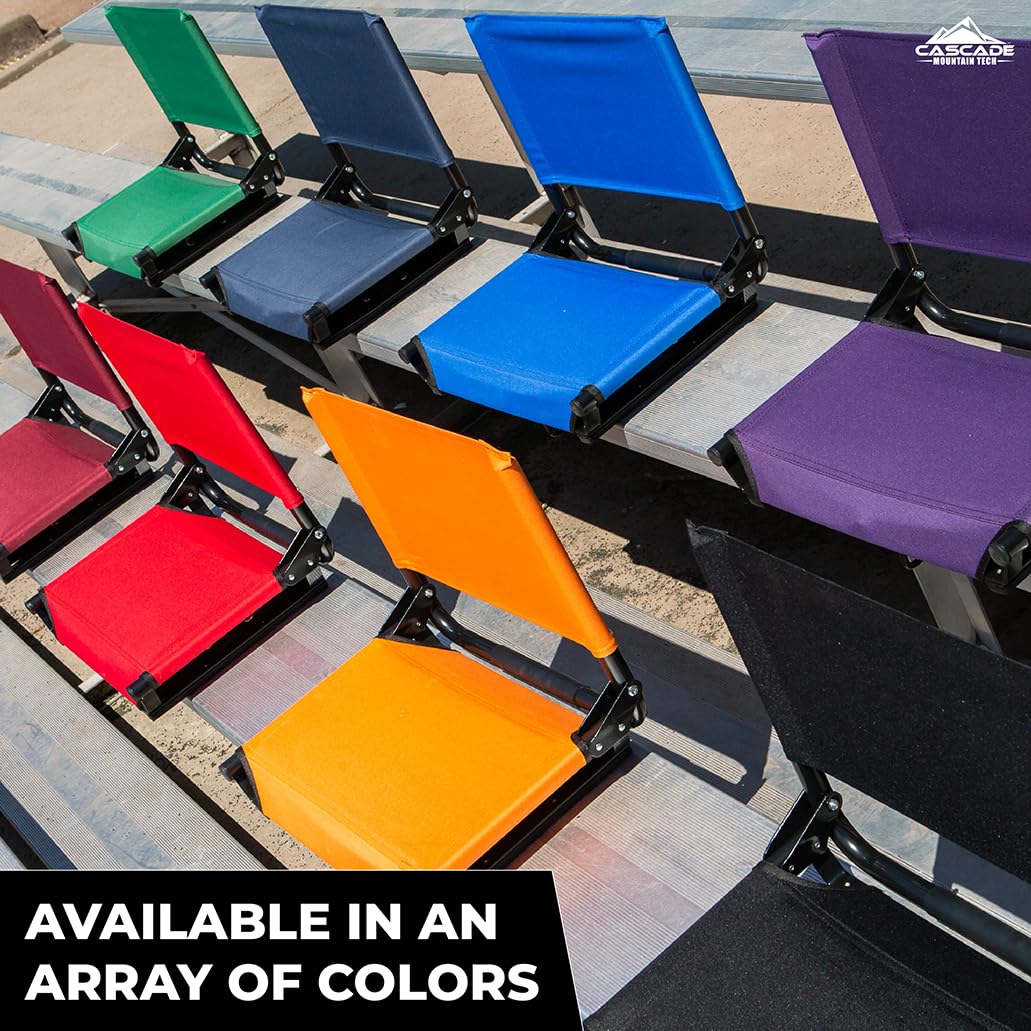 Portable Folding Steel Stadium Seats for Bleachers, Black N42678